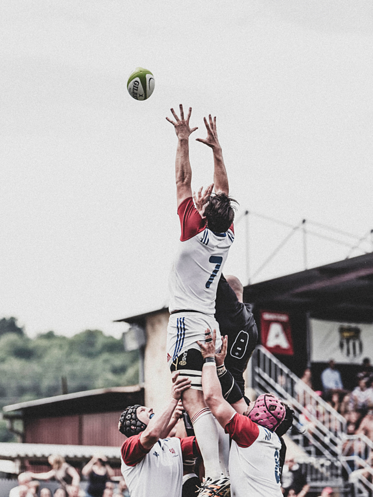 Red and Grey Super Swiss Rugby Recruitment Poster